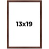 PosterPalooza | Classic Modern Brown Picture Frame - UV Acrylic, Foam Board Backing, Hanging Hardware - 2 of 4