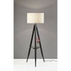 Warren Shelf Floor Lamp Black - Adesso: Modern Design, Linen Shade, Metal Body, ETL Listed - image 2 of 2