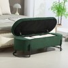 CAVINAS Corduroy Fabric Storage Ottoman Bench with Safety Hinge,Upholstered Storage Ottoman,Storage Bench for Living Room,Bedroom - 2 of 4