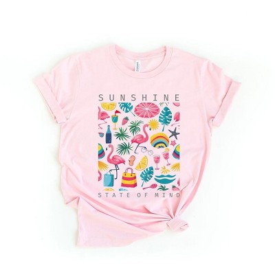 Simply Sage Market Women's Sunshine State of Mind Flamingos Short Sleeve Graphic Tee