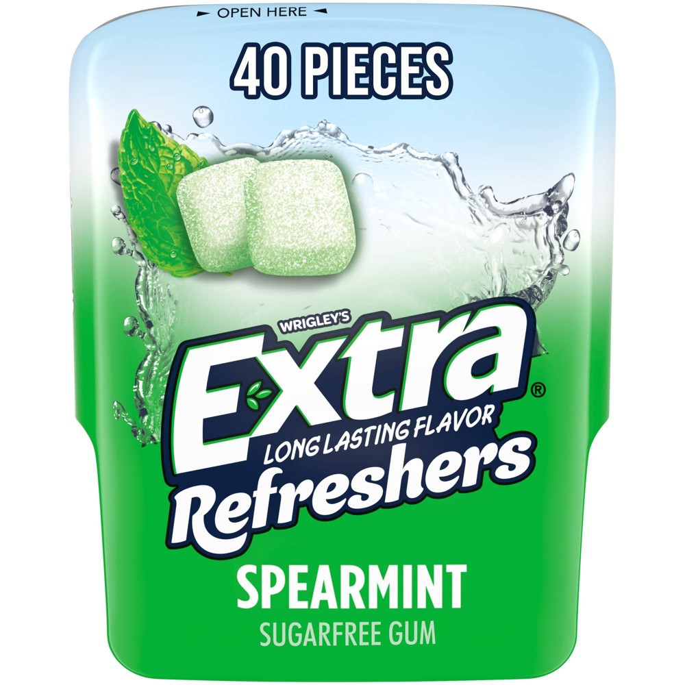 UPC 022000021908 product image for Extra Refreshers Spearmint Sugar Less Gum 40ct Bottle | upcitemdb.com