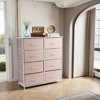 FONTOI Multi-Drawer Multicolored Dresser Fabric Storage Tower for Bedroom Hallway Nursery Closet, Tall Chest Organizer Unit, Easy Pull Handle - 4 of 4