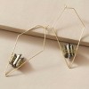 Paaaawaters 1 pair of women's fashionable, simple, personalized and versatile geometric natural stone earrings - 3 of 4