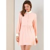 INSPIRE CHIC Women's Plaid Long Sleeve Button Contrast Point Collar Shirt Dress - 3 of 4