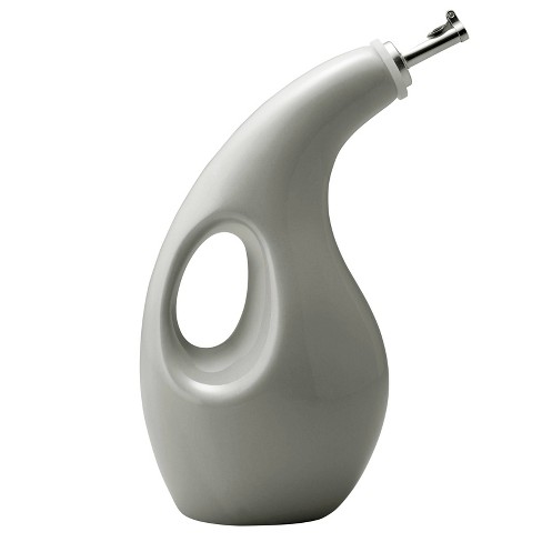 Elixir Porcelain Olive Oil Dispenser | Smoke Grey | Handmade 24 fl/oz.