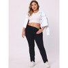 Agnes Orinda Women's Plus Size Cropped Long Sleeve Trendy Fashion Denim Jean Jackets - 3 of 4