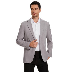 Clearlove Men's Casual Blazer One Button Slim Fit Lightweight Jacket - 1 of 4