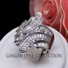 Estella Statement Ring Baguettes Cut Cubic Zirconia Womens Ginger Lyne Size 6 - 2 of 4