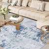 Modern Washable Area Rug - Neutral Abstract Design, Non-Slip Backing, Stain-Resistant Low Pile for Living Room, Bedroom & Office - 3 of 4
