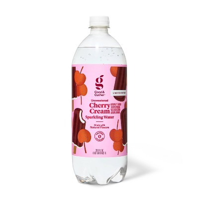 Cherry Cream Sparkling Water - 1L Bottle - Good & Gather™