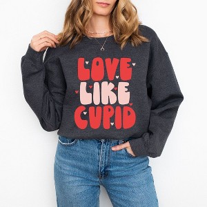 Simply Sage Market Women's Graphic Sweatshirt Love Like Cupid Bold - 1 of 4