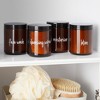 Talented Kitchen 192 White Script Bathroom Labels for Containers - Clear Preprinted Stickers for Organizing Makeup, Medicine Cabinet - 2 of 4
