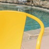 SKRAN Set of 3 KD Metal Outdoor Iron Bistro Set,Comprising Two Chairs and One Table for Small Spaces, Cozy Corners, Garden and Patio(Yellow) - 4 of 4