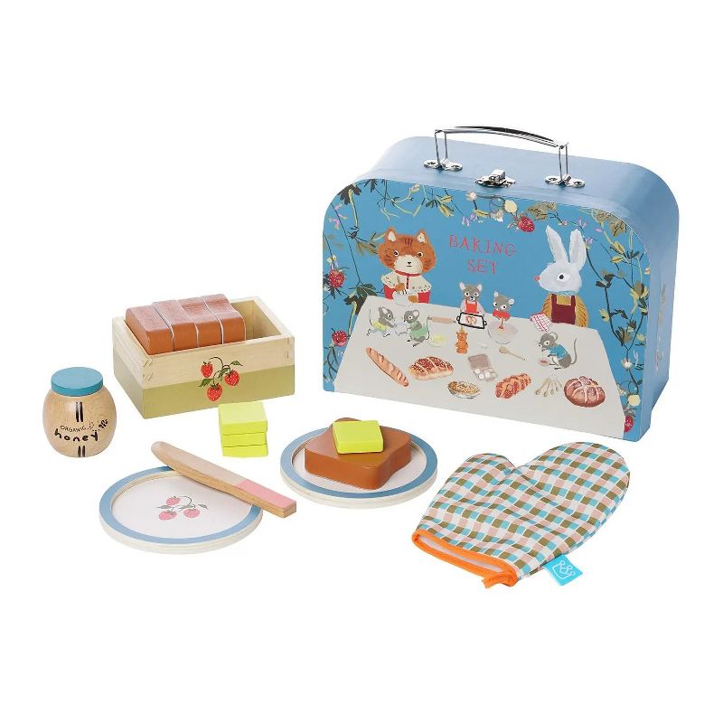 Manhattan Toy Forest Tales 17-Piece Pretend Bread Baking and Serving Set for Two with Carrying Case, 1 of 13