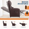 GustoWave PU Leather Recliner Sofa with Massage and Heat, Home Theater Seating, High-Density Sponge, Recliners Armchair for Living Room - 3 of 4