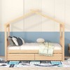 Twin Size Wooden House Bed with Two Drawers - 2 of 4