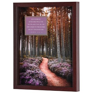 Dicksons FRMWDWAL-1114-28 The Truth, The Way, And The Life Walnut Finish 12 x 15 Inch Shadow Box Wall and Tabletop Frame - 1 of 3