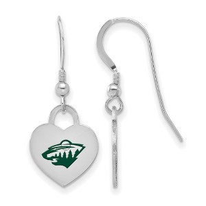 Black Bow Jewelry Sterling Silver  NHL Dangle Earrings - 1 of 4