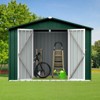 KWPZQEB Outdoor Storage Sheds, Metal Garden Tool Shed with Slooping Roof & Lockable Doors, Weather-Resistant Metal Tool Shed for Backyard, Poolside - 4 of 4