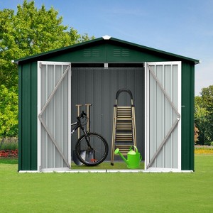 APRILSOUL 102"Metal garden sheds 8ft¡Á6ft outdoor storage sheds - 1 of 4