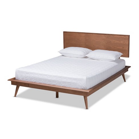 Baxton studio iseline size finished online wood platform bed frame