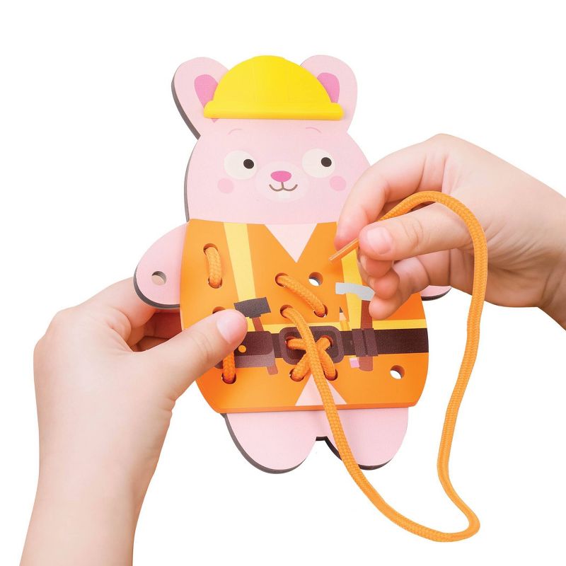 Battat Education Lace-Up &#38; Learn Animals Fine Motor Wooden Lacing Toy, 3 of 7