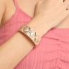 SOHI Women's California Gold Metallic Quilt Bracelet - 4 of 4