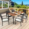 Tangkula 7PCS Patio Dining Furniture Set w/ Wooden Tabletop Cushion Umbrella Hole - 3 of 4