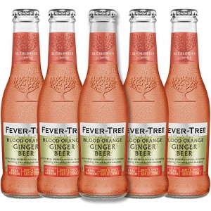 Fever Tree Blood Orange Ginger Beer - Premium Quality Mixer - Refreshing Beverage for Cocktails & Mocktails 200ml Bottles - 1 of 4