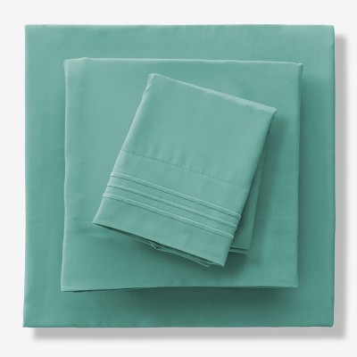 Solid 4 Piece Sheet Set Easy Care Ultra Soft Brushed Microfiber Bedding Deep Pocket Bed Sheets with Pillowcases  - Lux Decor Collection