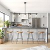 DORESshop 5-Light Black Island Pendant Light with Clear Glass Shades, E26 Sockets, Adjustable 3-Section 11.8-inch Rods, Non-Integrated Bulbs - 4 of 4