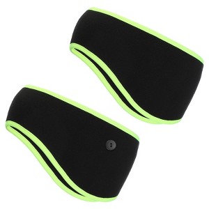 Unique Bargains Polar Fleece Stretchy Running Jogging Sweatband Ear Warmer Headbands 2 Pcs - 1 of 3