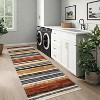 Non-Slip Striped Area Rug - Washable Low Pile Stain Resistant Foldable Mat for Living Room, Bedroom, Indoor Use - 3 of 4