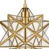 CLAXY Pendant Light Modern Moravian Star Gold Finish Clear Glass - 2 of 4