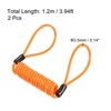 Unique Bargains Steel Spring Luggage Locking Security Cables with Double Loops 2 Pcs - 2 of 4