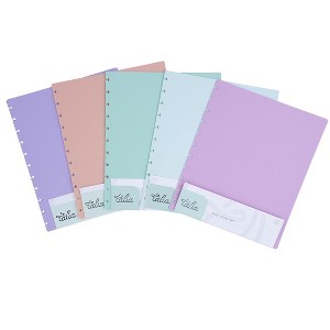 Talia Plastic Discbound Discs and Covers. (Pastel 5pk (no discs), Letter Set) - 1 of 4