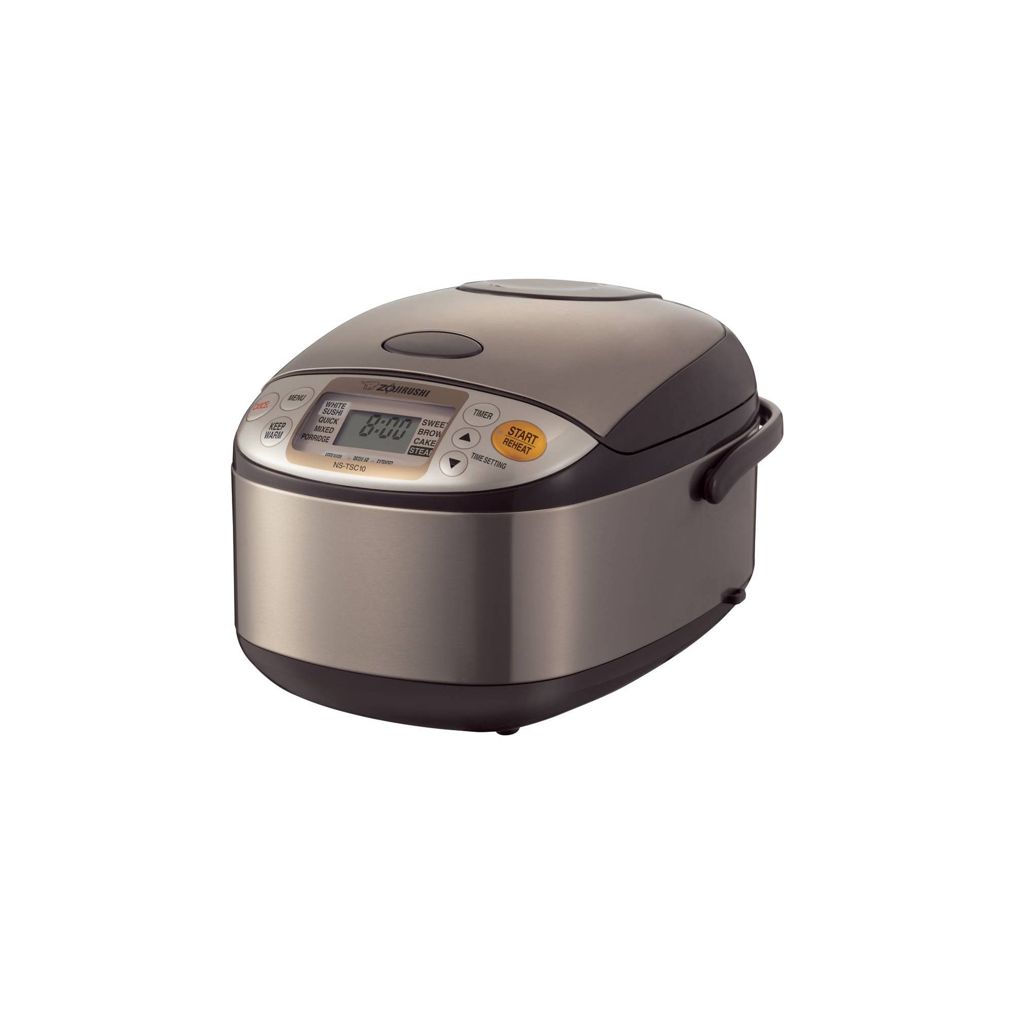Zojirushi Micom 5.5-Cup Rice Cooker & Warmer with Steam Basket - Brown: Stainless Steel, 8 Settings, Automatic Keep Warm