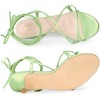 Allegra K Women's Faux Leather Open Toe Strappy Lace Up Kitten Heels Sandals - 4 of 4
