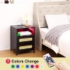 Decorative Storage Cabinets, Nightstand with Charging Station, Bedside Tables with Drawers & Shelf - 3 of 4