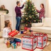 Orieon 2-Pack Christmas Ornament Storage Boxes – Holds 128 Ornaments, Plastic with Lid, Dual Zippers & Side Handles, Red. - 4 of 4
