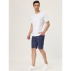 Lars Amadeus Men's Summer Slim Fit Flat Front Plaid Dress Shorts - 4 of 4