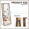 Infurnic Full Length Mirrors Modern Vanity Mirror with Durable Frame for Easy Home Integration, Clothing Shop, Bedroom, Brown, 31.5"*1"*71" - 3 of 4