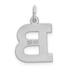 Black Bow Jewelry Sterling Silver Amanda Collection Medium Block Style Initial B Pendant - 3 of 4
