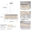 DOMETOUR Silver Oval Crystal Chandelier, Modern Ceiling Light with Hanging Crystals for Dining Room, Living Room, Foyer (Bulbs Not Included) - 4 of 4