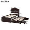 NicBex Full Size Modern Pine Platform Bed with Trundle, Storage Headboard and 3 Drawers for Bedroom - 2 of 4