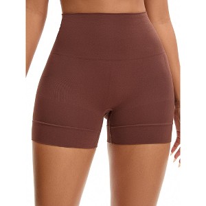 INSPIRE CHIC Women's High Waisted Boyshorts Soft Stretch Seamless Control Panties for Under Dresses - 1 of 4