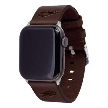 NFL Buffalo Bills Apple Watch Compatible Leather Band - Brown
