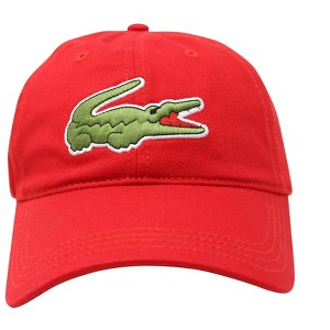 Lacoste Unisex Contrast Strap And Oversized Crocodile Cotton Cap - 1 of 3