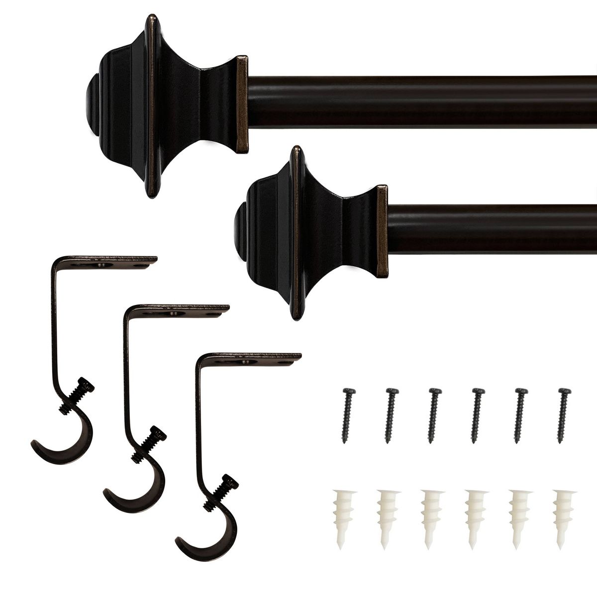 Lumi Home Furnishings Square Curtain Rod - Oil Rubbed Bronze - thumbnail 10