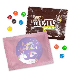 Unicorn Birthday Candy M&M's Party Favor Packs (12ct or 24ct) - Milk Chocolate - 1 of 2
